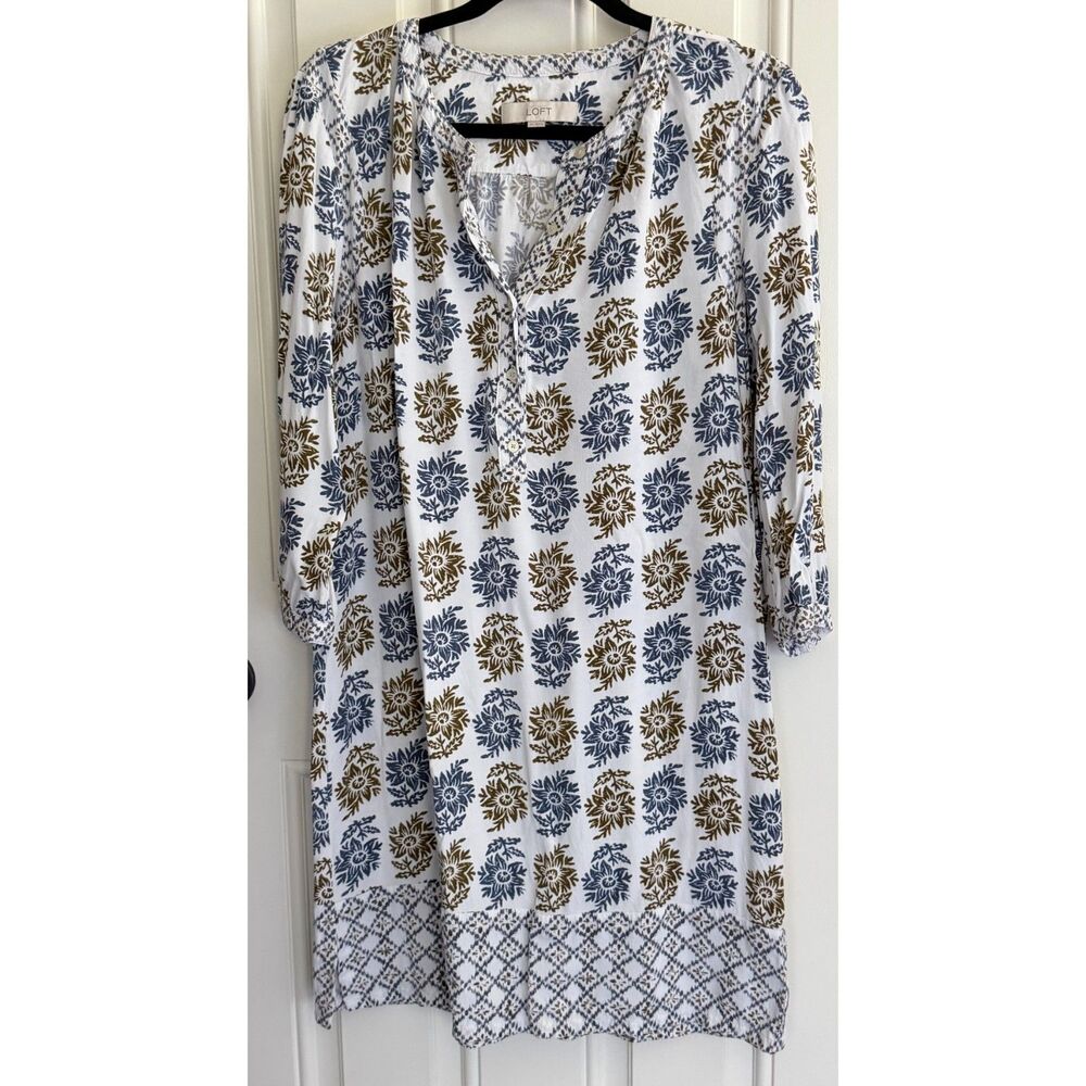 Loft Women's Tunic Dress with 3/4 sleeves size M